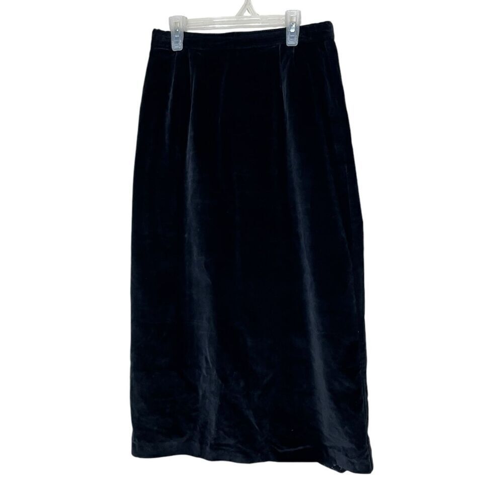 Vintage Pioneer Wear Black Velvet Maxi‎ Dress Size 10